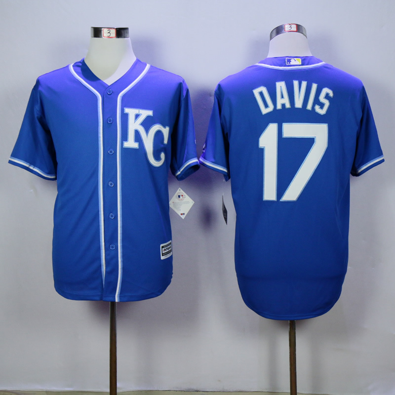 Men Kansas City Royals #17 Davis Blue MLB Jerseys